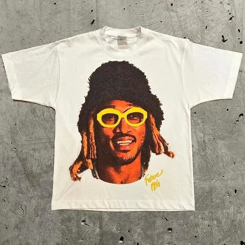 Vintage Hip-Hop Portrait Graphic T-Shirt – Heavyweight Cotton