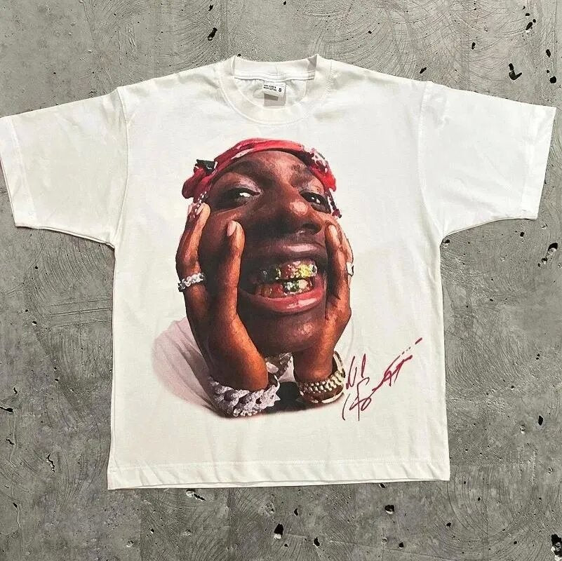 Vintage Hip-Hop Portrait Graphic T-Shirt – Heavyweight Cotton