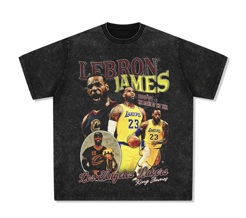 Clarkson curry kobe irving james morant american star t-shirt retro