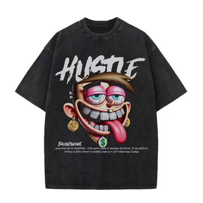 Vintage Washed Oversized T-Shirt – Unisex Streetwear Cotton Tee