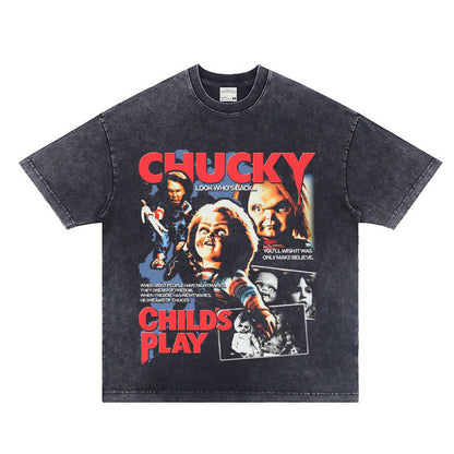 Vintage Washed Distressed Letter Graphic T-Shirt – Streetwear Tee