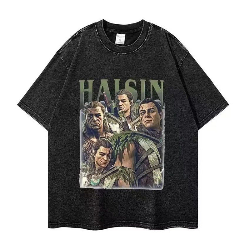 Vintage Washed Oversized T-Shirt – Unisex Streetwear Cotton Tee