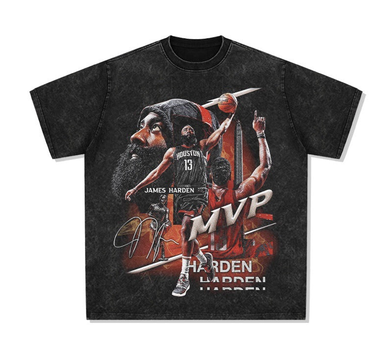 Clarkson curry kobe irving james morant american star t-shirt retro