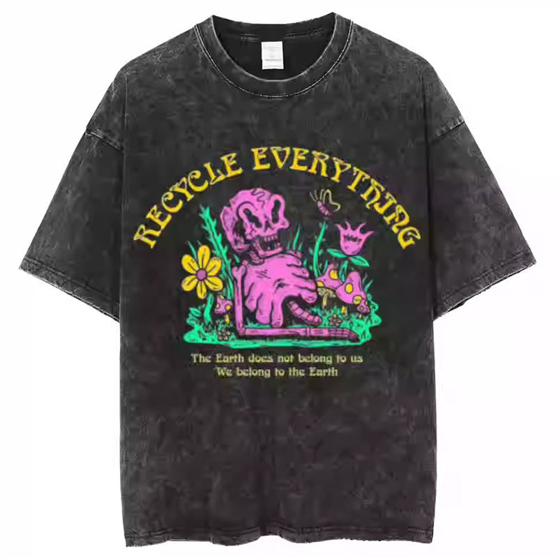 American Vintage Washed Oversized T-Shirt – Men's Cotton Tee
