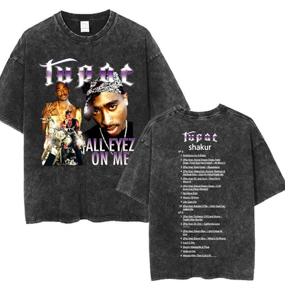 Vintage Washed 90s Hip-Hop Graphic T-Shirt – Oversized Heavyweight Cotton