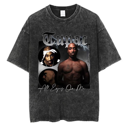 Vintage Washed 90s Hip-Hop Graphic T-Shirt – Oversized Heavyweight Cotton