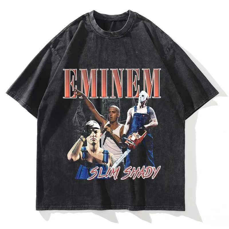 Vintage Washed Distressed Graphic T-Shirt – Oversized Streetwear Tee