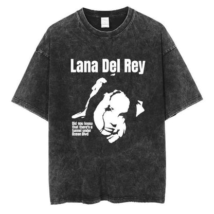 Vintage Washed 90s Singer-Inspired Graphic T-Shirt – Oversized Cotton Tee