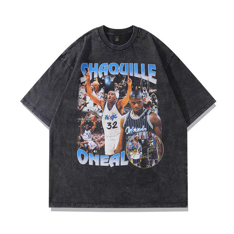 Vintage Washed Distressed Letter Graphic T-Shirt – Streetwear Tee