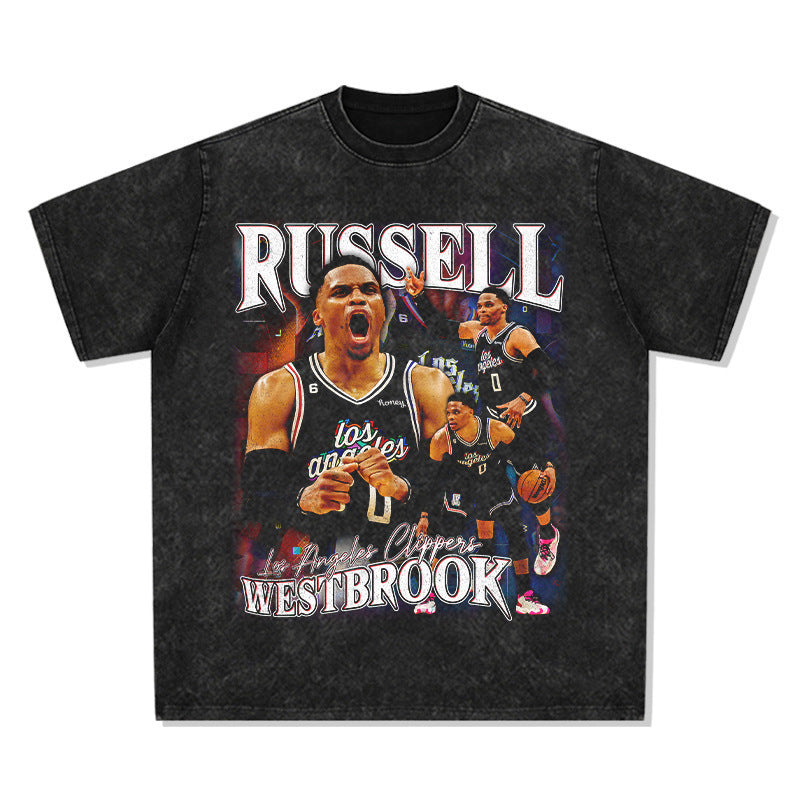 Clarkson curry kobe irving james morant american star t-shirt retro