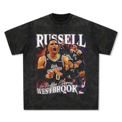 Clarkson curry kobe irving james morant american star t-shirt retro