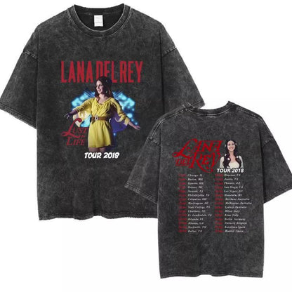 Vintage Washed 90s Singer-Inspired Graphic T-Shirt – Oversized Cotton Tee