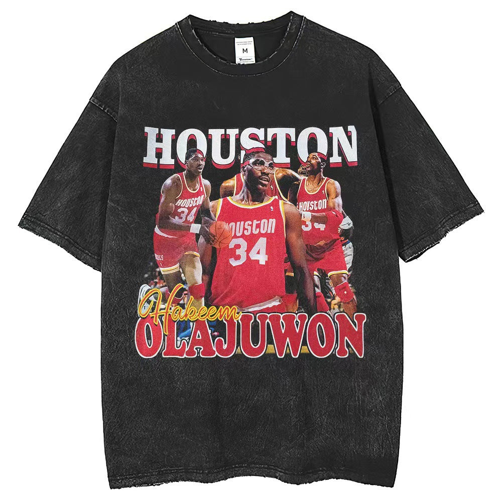 Vintage Washed Distressed Letter Graphic T-Shirt – Streetwear Tee