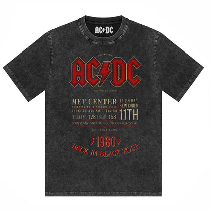 AC/DC Vintage Washed Oversized Graphic T-Shirt