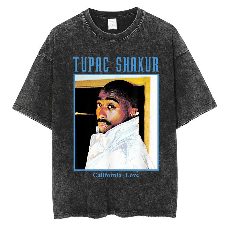 Vintage Washed 90s Hip-Hop Graphic T-Shirt – Oversized Heavyweight Cotton