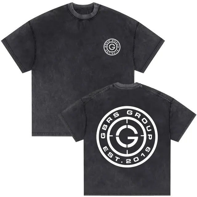 Vintage Washed Skeleton Graphic T-Shirt – Gothic Punk Cotton Tee
