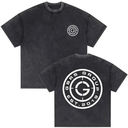 Vintage Washed Skeleton Graphic T-Shirt – Gothic Punk Cotton Tee