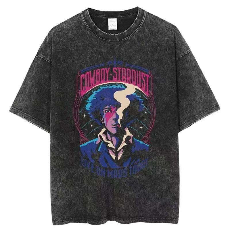 Vintage Washed Distressed Graphic T-Shirt – Oversized Streetwear Tee
